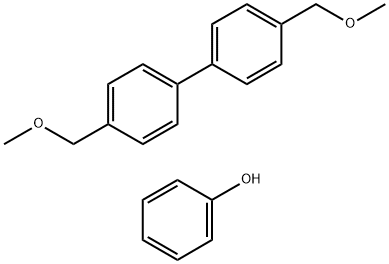 Phenol polymer with 4,4'-bis(methoxymethyl)1,1'-bisphenyl Struktur