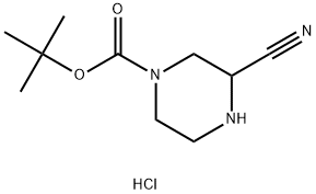 1-N-Boc-3-cyanopiperazinedihydrochloride Struktur