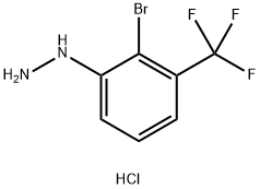 1-(2-Bromo-3-(trifluoromethyl)phenyl)hydrazine hydrochloride Struktur