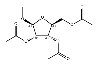 β-L-Ribofuranoside, methyl, 2,3,5-triacetate Struktur