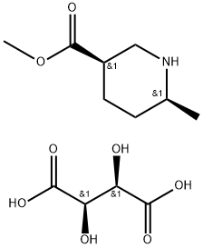 (3R,6S)-Methyl 6-Methylpiperidine-3-carboxylate (2R,3R)-2,3-dihydroxysuccinate Struktur