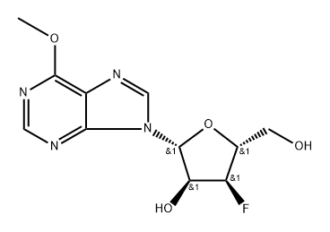 6-Methoxy-9-(3-deoxy-3-fluoro--D-ribofuranosyl)-9H-purine Struktur