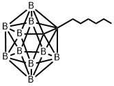 1-hexyl-1,2-dicarbadodecaborane(12)  Struktur