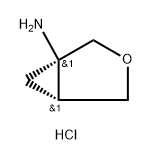 rac-(1R,5R)-3-oxabicyclo[3.1.0]hexan-1-amine hydrochloride, cis Struktur