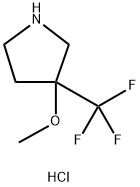 3-methoxy-3-(trifluoromethyl)pyrrolidine hydrochloride Struktur