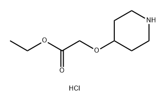 ethyl 2-(piperidin-4-yloxy)acetate Hydrochloride Struktur