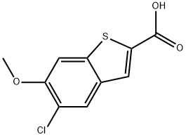 5-Chloro-6-methoxybenzo[b]thiophene-2-carboxylic acid Struktur