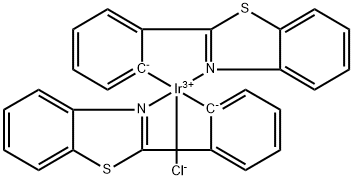 Tetrakis(2-phenylbenzothiazole-C2,N')(μ-dichloro)diiridium(III) Struktur