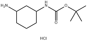 Carbamic acid, N-(3-aminocyclohexyl)-, 1,1-dimethylethyl ester, hydrochloride (1:1) Struktur