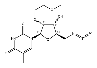 5'-Azido-5'-deoxy-2'-O-(2-methoxyethyl)-5-methyluridine Struktur