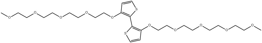 13,13′-[[2,2′-Bithiophene]-3,3′-diylbis(oxy)]bis[2,5,8,11-tetraoxatridecane] Struktur