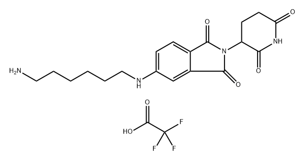 5-[(6-aminobutyl)amino]-2-(2,6-dioxo-3-piperidinyl)-1H-Isoindole-1,3(2H)-dione, 2,2,2-trifluoroacetate Struktur