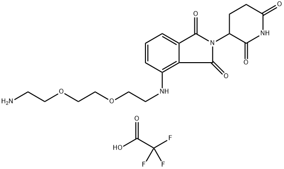 Thalidomide-NH-PEG2-C2-NH2 (TFA) Struktur