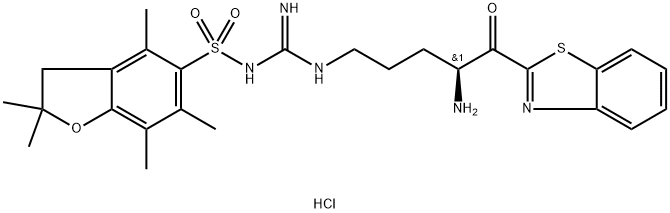 異丙基(S,E)-(1-(苯并[D]噻唑-2-基)-1-氧代-5-((2-((2,2,4,6,7-五甲基-2,3-二氫苯并呋喃)-5-磺酰胺基)乙烯基)氨基)戊-2-基)氨基甲酸酯, 2097864-55-4, 結構式