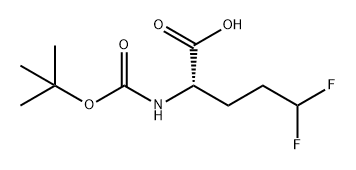 2-(tert-butoxycarbonylamino)-5,5-difluoro-pentanoic acid Struktur