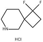 6-Azaspiro[3.5]nonane, 1,1-difluoro-, hydrochloride (1:1) Struktur