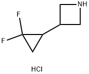 Azetidine, 3-(2,2-difluorocyclopropyl)-, hydrochloride (1:1) Struktur