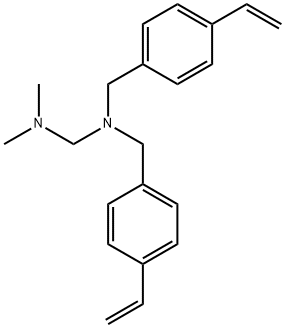 N,N-bis[(4-ethenylphenyl)methyl]-N′,N′-dimethylmethanediamine Struktur