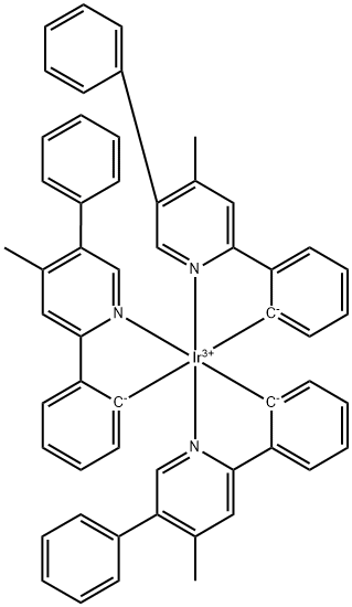 Iridium, tris[2-(4-methyl-5-phenyl-2-pyridinyl-κN)phenyl-κC]-, (OC-6-22)- Struktur