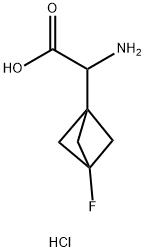 Bicyclo[1.1.1]pentane-1-acetic acid, α-amino-3-fluoro-, hydrochloride (1:1) Struktur