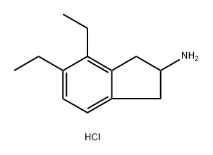 1H-Inden-2-amine, 4,5-diethyl-2,3-dihydro-, hydrochloride (1:1) Struktur