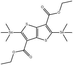 Diethyl 2,5-bis(trimethylstannyl)thieno[3,2-b]thiophene-3,6-dicarboxylate Struktur