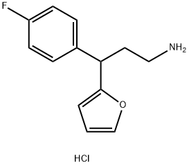 3-(4-Fluorophenyl)-3-(2-furyl)propan-1-amine? hydrochloride Struktur