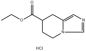 Imidazo[1,5-a]pyridine-7-carboxylic acid, 5,6,7,8-tetrahydro-, ethyl ester, hydrochloride (1:1) Struktur