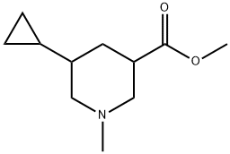 methyl5-cyclopropyl-1-methylpiperidine-3-carboxylate Struktur