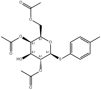 4-Methylphenyl 2,4,6-tri-O-acetyl-1-thio-β-D-galactopyranoside Struktur