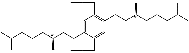 POLY(2,5-DI(3',7'-DIMETHYLOCTYL)PHENYLE& Struktur