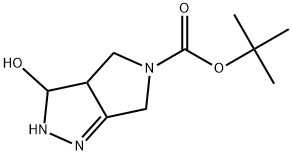 tert-butyl3-hydroxy-2,3a,4,6-tetrahydropyrrolo[3,4-c]pyrazole-5(3H)-carboxylate Struktur