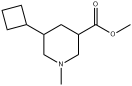 methyl5-cyclobutyl-1-methylpiperidine-3-carboxylate Struktur