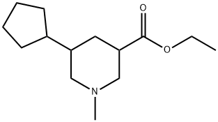 ethyl5-cyclopentyl-1-methylpiperidine-3-carboxylate Struktur