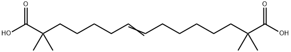 2,2,14,14-tetramethylpentadec-7-enedioic acid Struktur