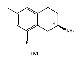 2-Naphthalenamine, 6,8-difluoro-1,2,3,4-tetrahydro-, hydrochloride (1:1), (2R)- Struktur