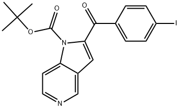 1H-Pyrrolo[3,2-c]pyridine-1-carboxylicacid,2-(4-iodobenzoyl)-,1,1-dimethylethylester Struktur