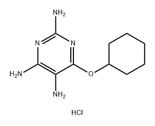 6-Cyclohexyloxypyrimidine-2,4,5-triamine　hydrochloride Struktur