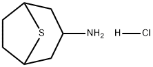 8-Thiabicyclo[3.2.1]octan-3-amine, hydrochloride (1:1) Struktur