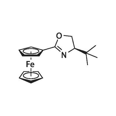 [(4R)-4,5-dihydro-4-(tert-butyl)-2-oxazolyl]-Ferrocene Struktur