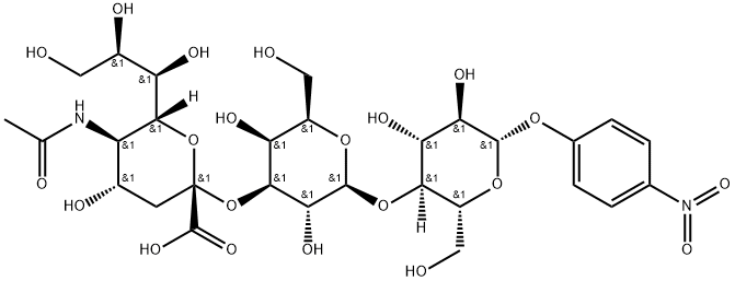 Neu5Ac alpha(2-3)Gal beta(1-4)Glc-beta-pNP Struktur