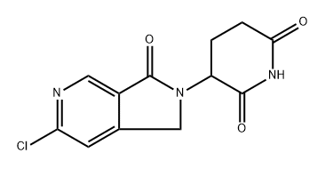 3-(6-Chloro-3-oxo-1H-pyrrolo[3,4-c]pyridin-2(3H)-yl)piperidine-2,6-dione Struktur