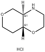 2H,5H-Pyrano[4,3-b]-1,4-oxazine, hexahydro-, hydrochloride (1:1), (4aR,8aR)- Struktur