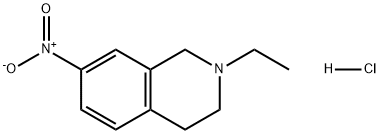 Isoquinoline, 2-ethyl-1,2,3,4-tetrahydro-7-nitro-, hydrochloride (1:1) Struktur