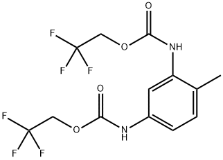 Carbamic acid, N,N'-(4-methyl-1,3-phenylene)bis-, C,C'-bis(2,2,2-trifluoroethyl) ester Struktur