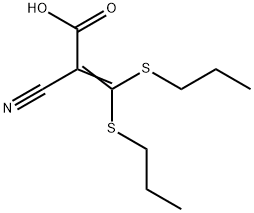 2-cyano-3,3-bis(propylthio)acrylic acid Struktur