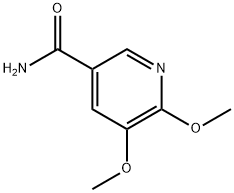 5,6-Dimethoxy-3-pyridinecarboxamide Struktur