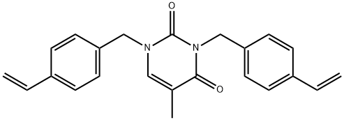 1,3-Bis[(4-ethenylphenyl)methyl]-5-methyl-2,4(1H,3H)-pyrimidinedione Struktur