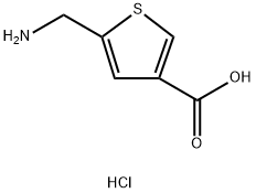 3-Thiophenecarboxylic acid, 5-(aminomethyl)-, hydrochloride (1:1) Struktur