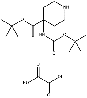 bis(tert-butyl 4-{[(tert-butoxy)carbonyl]amino}piperidine-4-carboxylate) Struktur